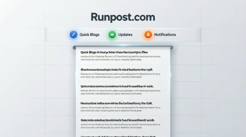 runpost com in quick blogs & updates